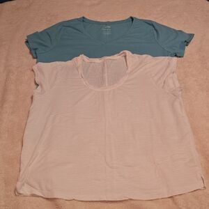 Sonoma Women's Short Sleeve Tees - Blue and Cream